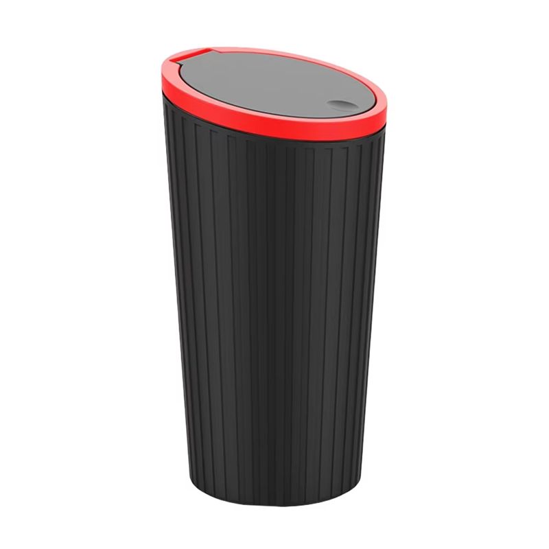 Waterproof Car Trash Can With Lid - A60E-프레스형 자동차 쓰레기통(뚜껑 포함), 자동차 컵홀더용