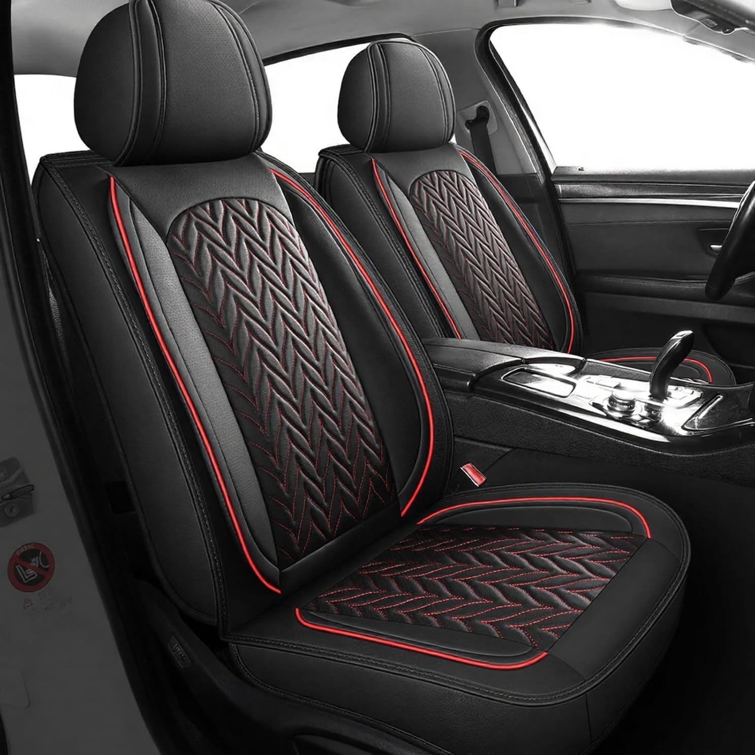 Leather Car Seat Covers Full Set Universal - 유니버설 카시트 보호 커버, 풀세트, 인조가죽,