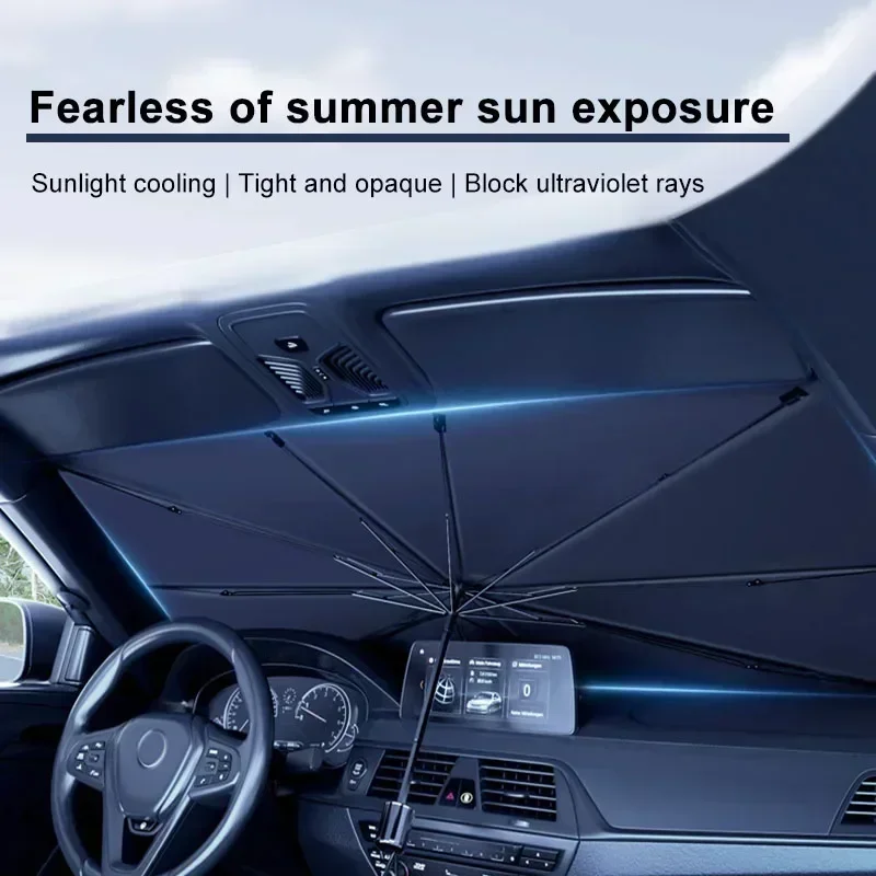 Car Sunshade Windshield Umbrella Foldable - 차량용 햇빛 가리개, 앞유리 우산형 햇빛