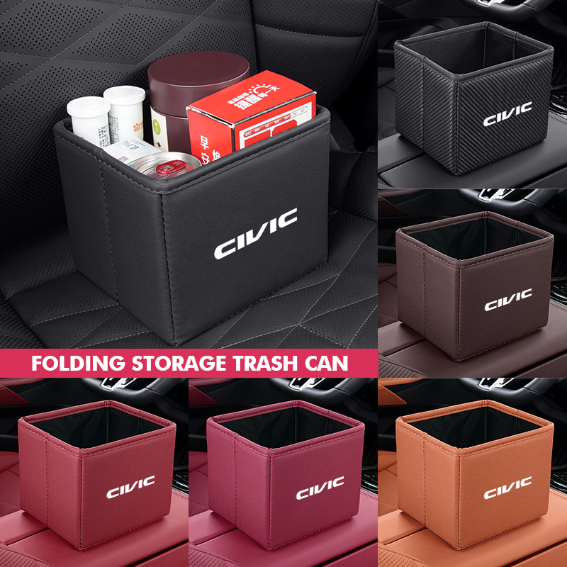 Waterproof Car Trash Can With Lid - 자동차 쓰레기통 접이식 쓰레기 방수 정리