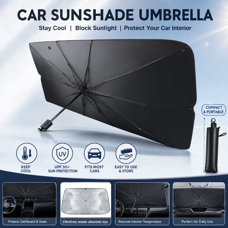 Car Sunshade Windshield Umbrella Foldable - 자동차 앞유리 차양 우산 접이식 햇빛
