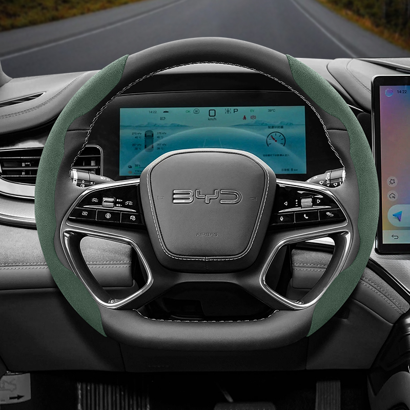 Car Steering Wheel Cover Anti Slip Breathable - Byd Anti-Slip 버클 세그먼트 스웨이드 스티어링
