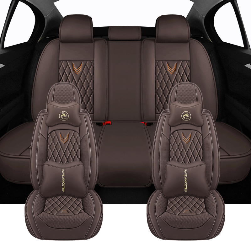 Leather Car Seat Covers Full Set Universal - Mitsubishi L200 ASX Outlander Eclipse Cross