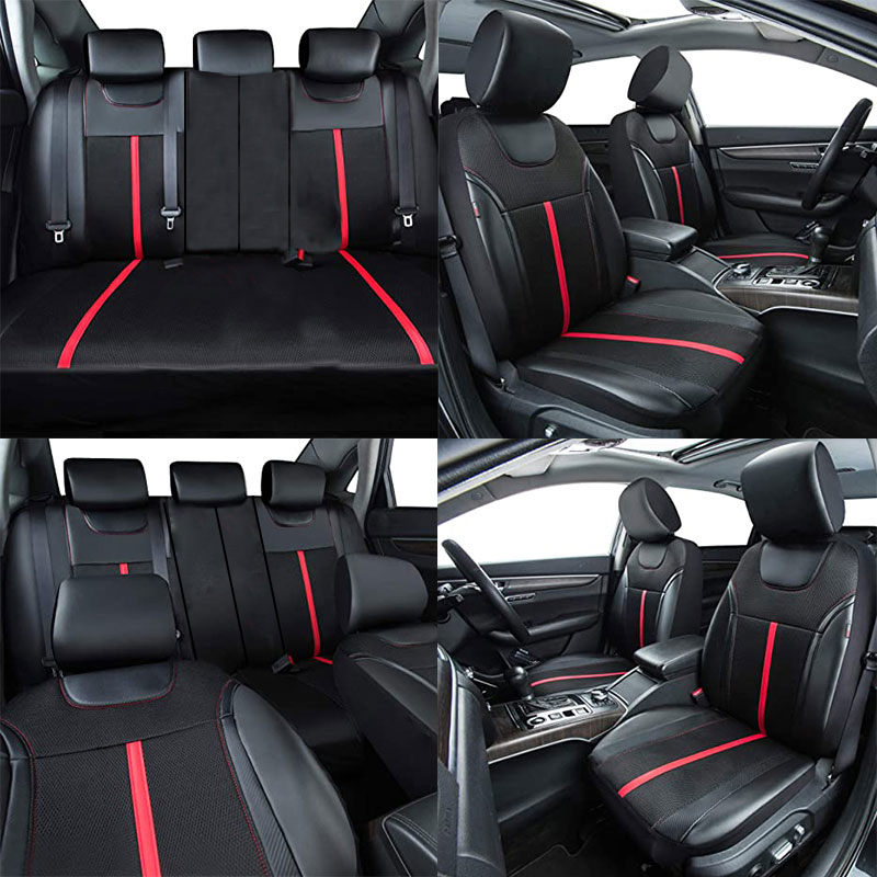 오토킹 PU 가죽 및 메쉬 천 소재 유니버셜 카시트 커 - Leather Car Seat Covers Full Set Universal 리뷰 및 가격
