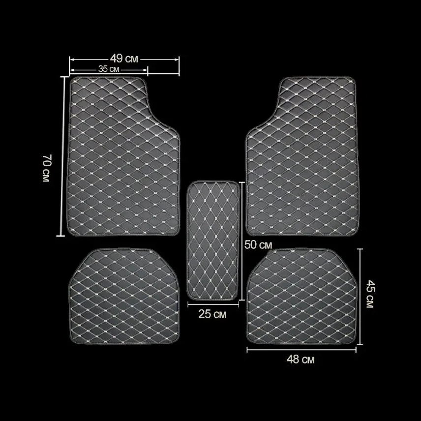 자동차 바닥 매트 5Pcs 유니버설 품질 PU 가죽 방 - Car Floor Mats Universal Waterproof Leather 리뷰 및 가격