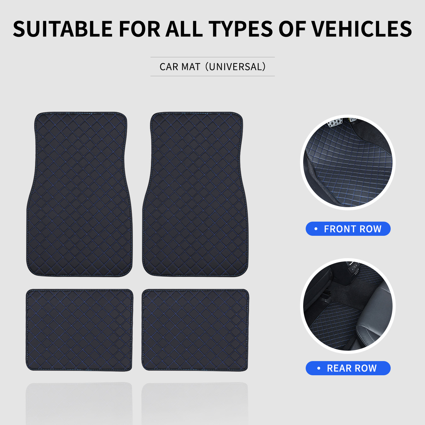 차량용 플로어 매트 풀 세트, 모든 차종에 호환되는 미 - Car Floor Mats Universal Waterproof Leather 리뷰 및 가격