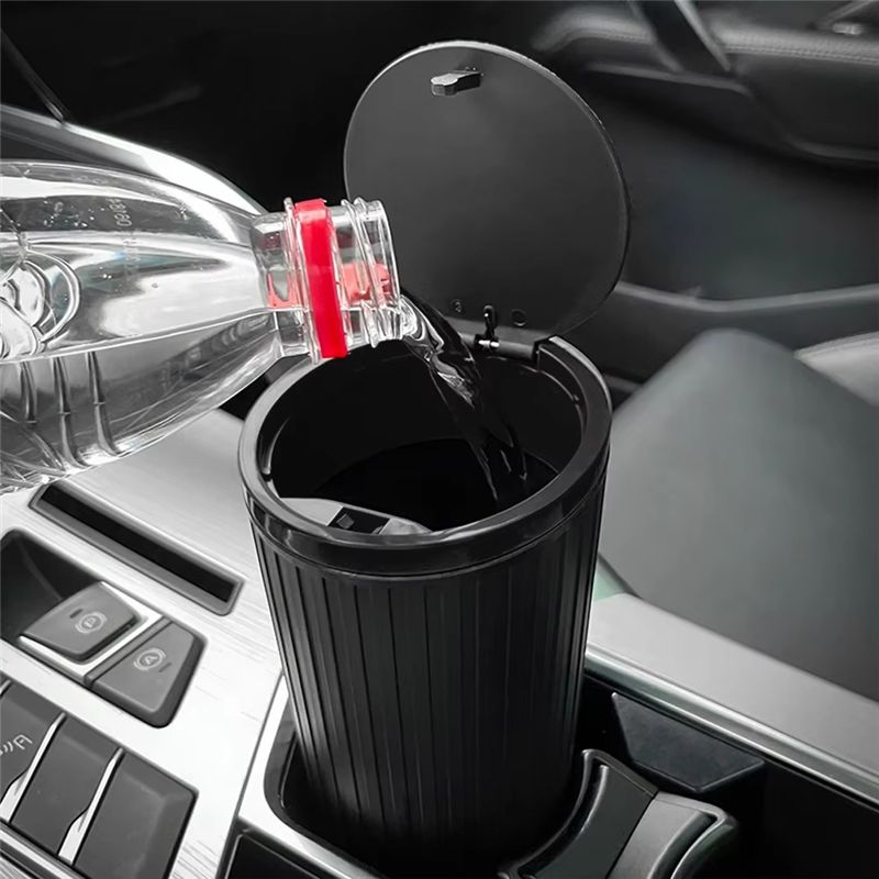 A60E-프레스형 자동차 쓰레기통(뚜껑 포함), 자동차 - Waterproof Car Trash Can With Lid 리뷰 및 가격