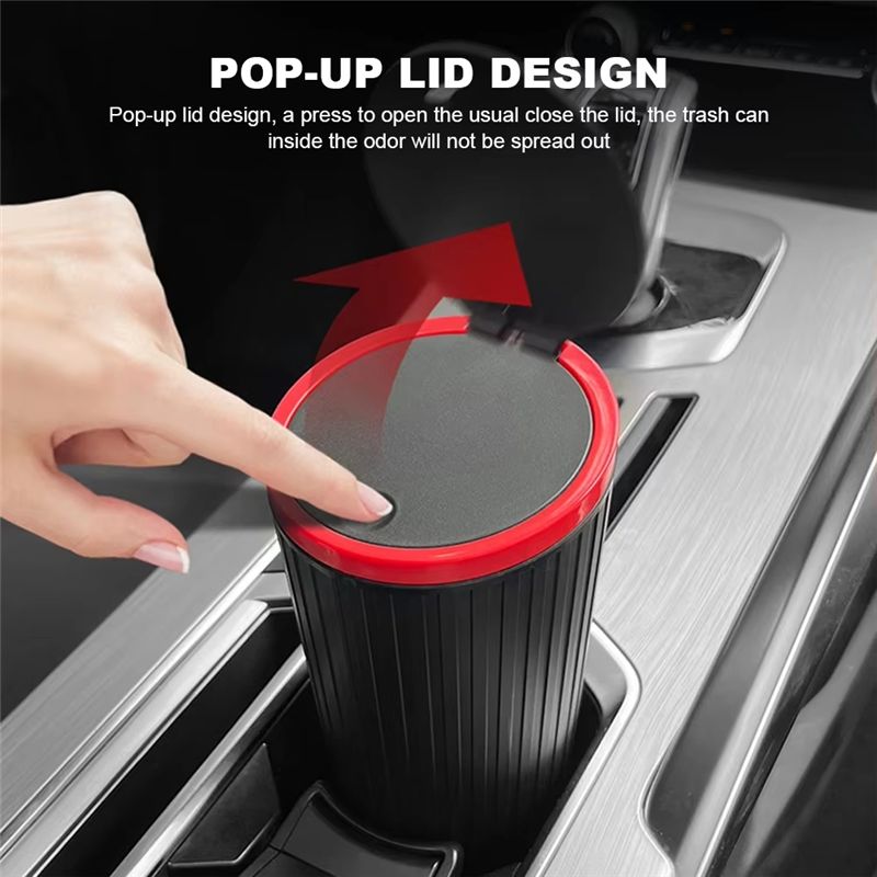 A60E-프레스형 자동차 쓰레기통(뚜껑 포함), 자동차 - Waterproof Car Trash Can With Lid 리뷰 및 가격