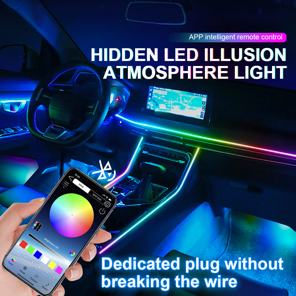 6/10/14/18 in 1 차량용 무드등 LED RG - Led Ambient Interior Car Lights App Control 리뷰 및 가격