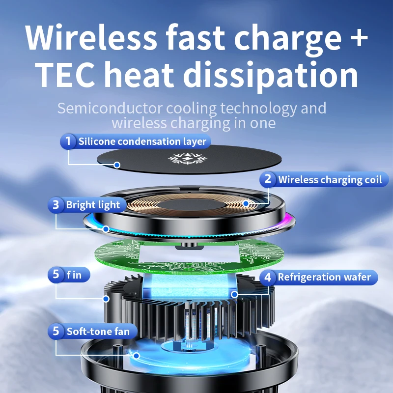 아이스 쿨링 마그네틱 무선 차량용 충전기 고속 충전 스 - Wireless Car Charger Mount Fast Charging 리뷰 및 가격