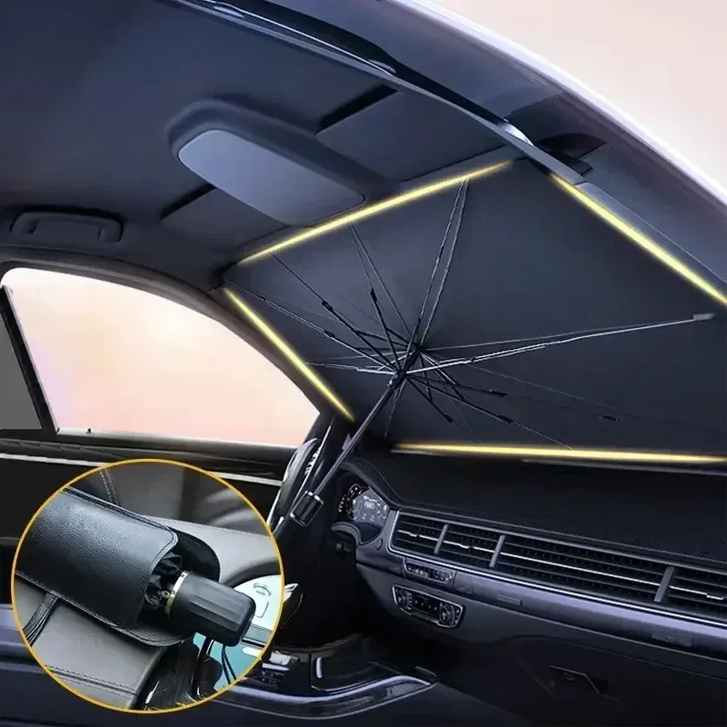 차량용 햇빛 가리개, 앞유리 우산형 햇빛 차단막, 접이 - Car Sunshade Windshield Umbrella Foldable 리뷰 및 가격