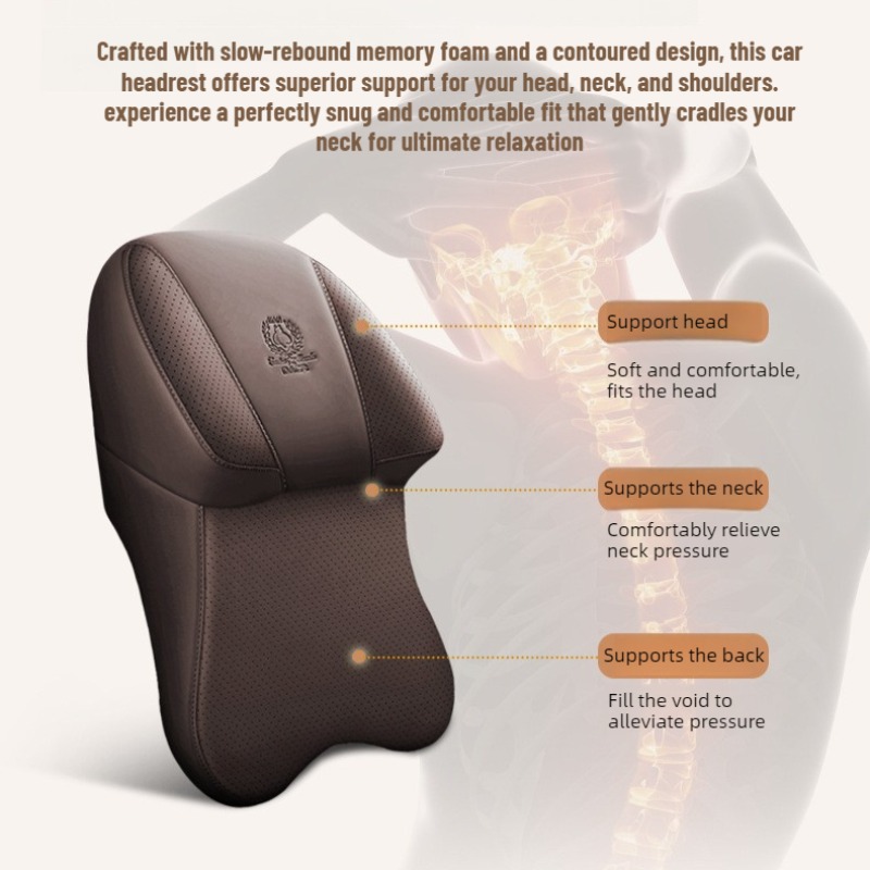 새로운 유니버설 미니멀리스트 사계절 메모리폼 가죽 자동 - Memory Foam Car Neck Pillow Lumbar Support 리뷰 및 가격