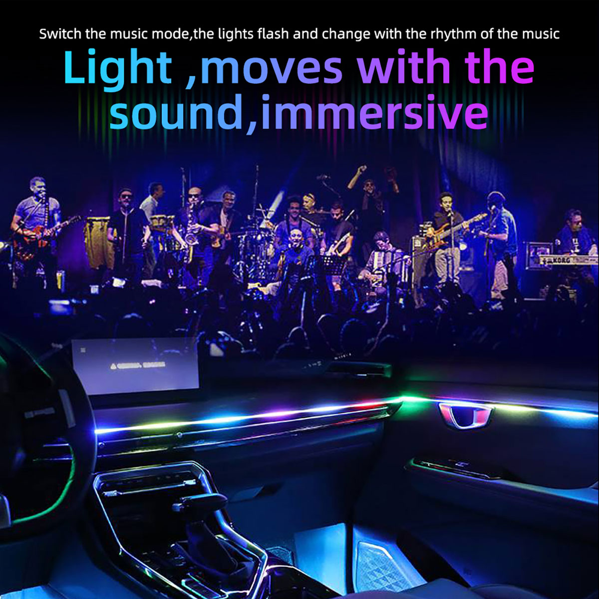 자동차 LED 주변 조명, RGB 심포니 자동차 인테리 - Led Ambient Interior Car Lights App Control 리뷰 및 가격
