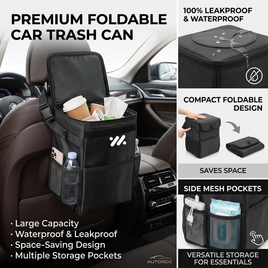 방수 기능이 있는 차량용 쓰레기통 보관 가방, 분리 및 - Waterproof Car Trash Can With Lid 리뷰 및 가격