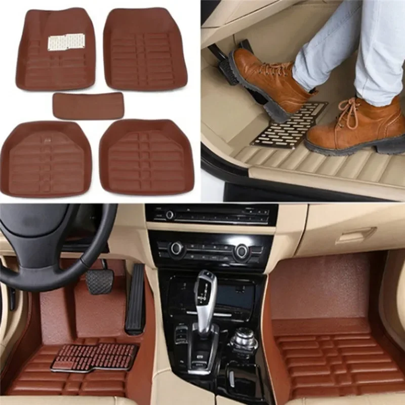 보편성을위한 새로운 고급 가죽 자동차 바닥 매트 Foo - Car Floor Mats Universal Waterproof Leather 리뷰 및 가격